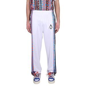 MARCELO BURLON Men's Track Pants with Geometric Side Panels Men WHITE